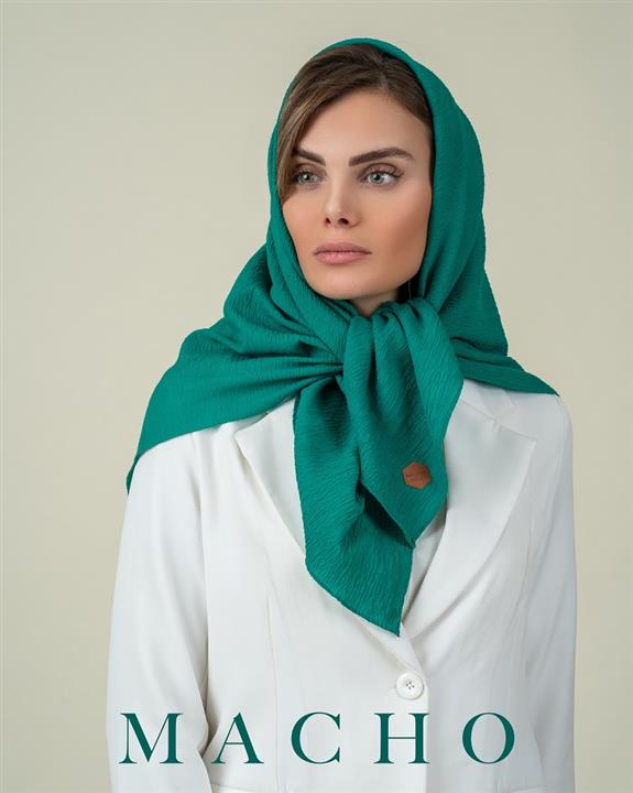 روسری نخ پنبه ترک ماچو طرح Madame Polo کد 3149